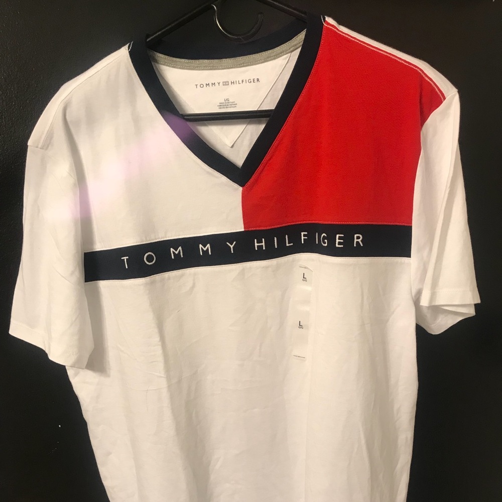 VINTAGE TOMMY HILFIGER MENS T-SHIRT SIZE LARGE !